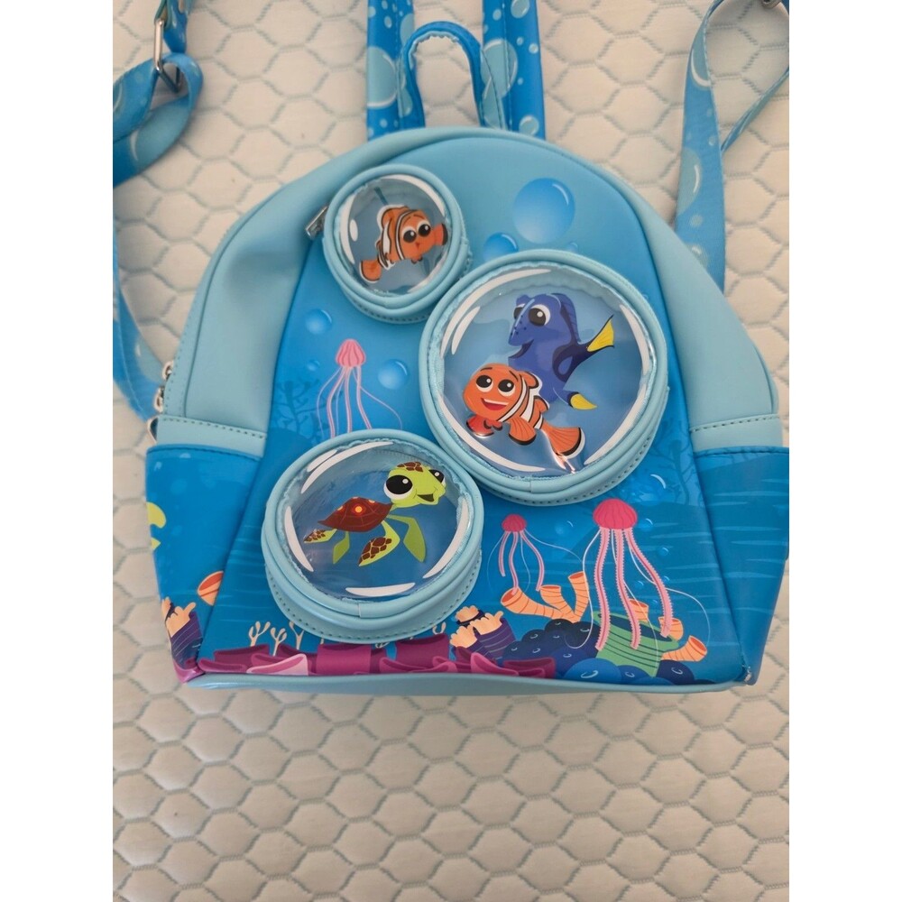 Loungefly Finding Nemo 20th Anniversary Bubble Pockets Mini Backpack WDBK2974